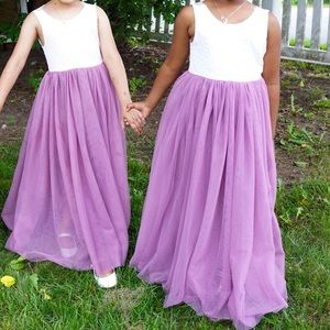 Gorgeous Mauve Flower Girl Dress